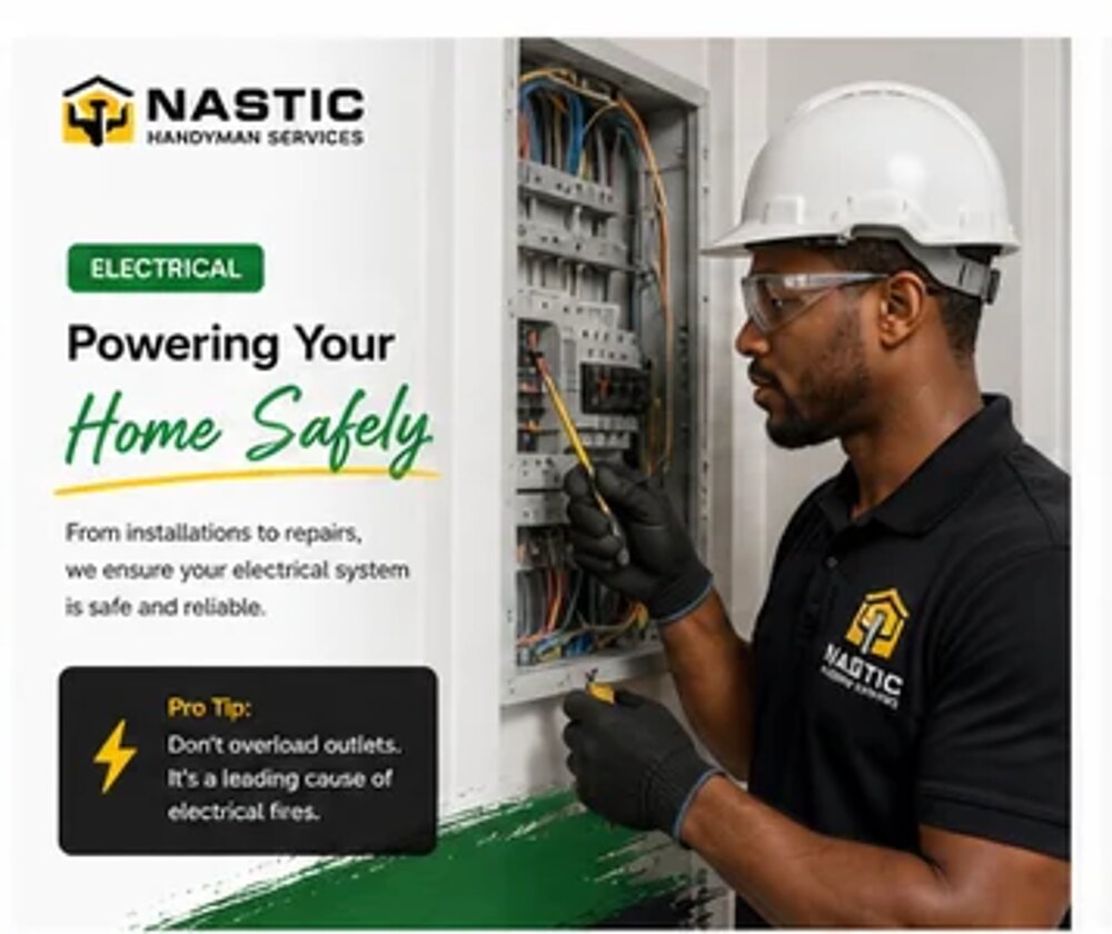 NASTIC electrician working safely inside a distribution panel