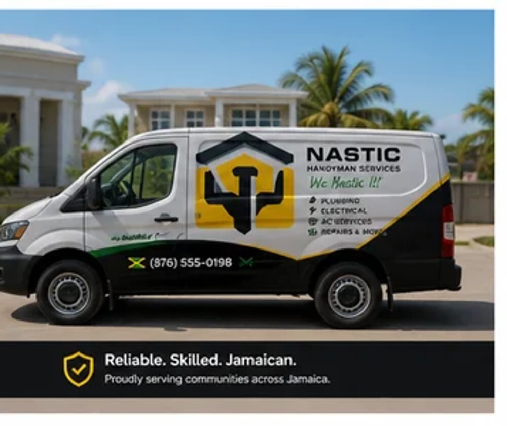 The NASTIC Handyman Services van — serving communities across Jamaica