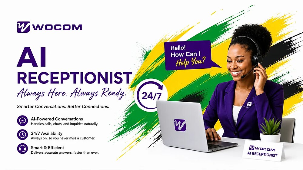 WOCOM AI Receptionist — always here, always ready