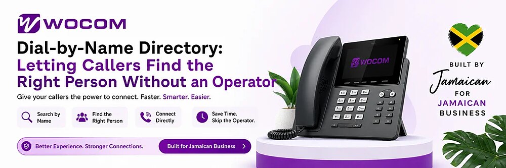 WOCOM dial-by-name directory on a desk phone