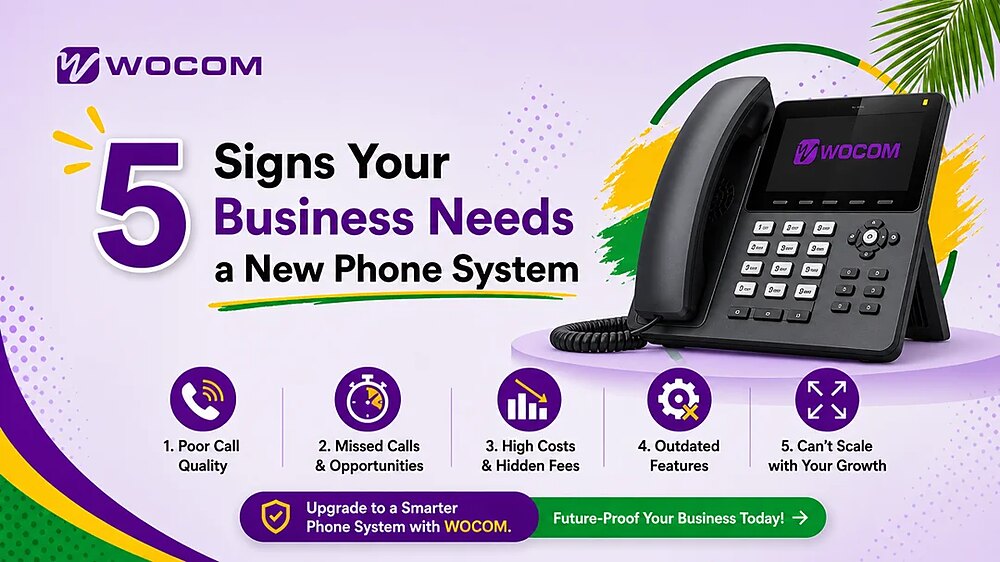 WOCOM desk phone — five signs your business needs a new phone system